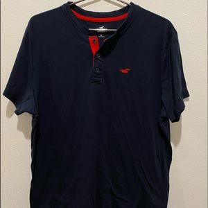 Hollister heavy weight henley Tshirt